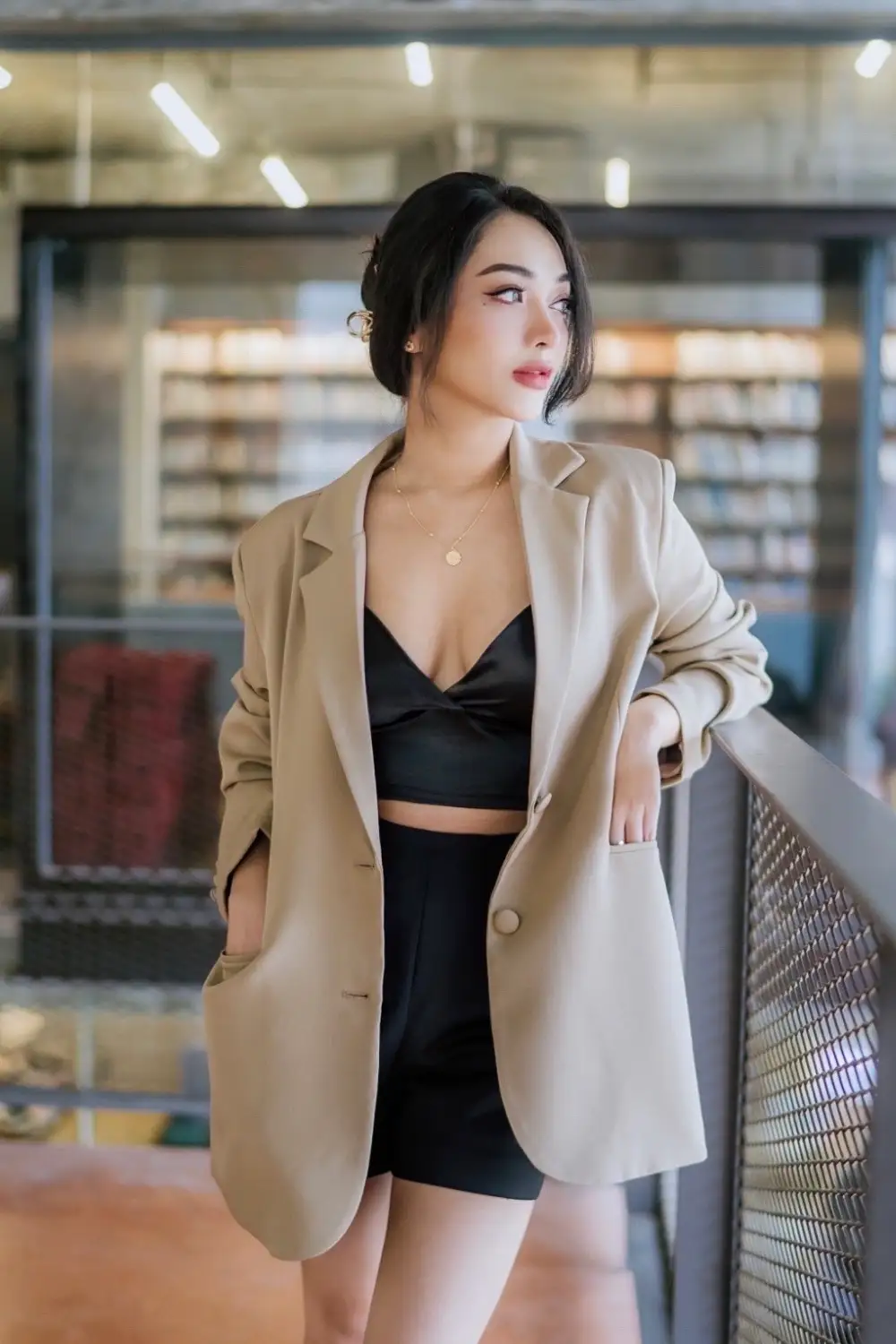 beautiful girls dressed professionally for touring job
