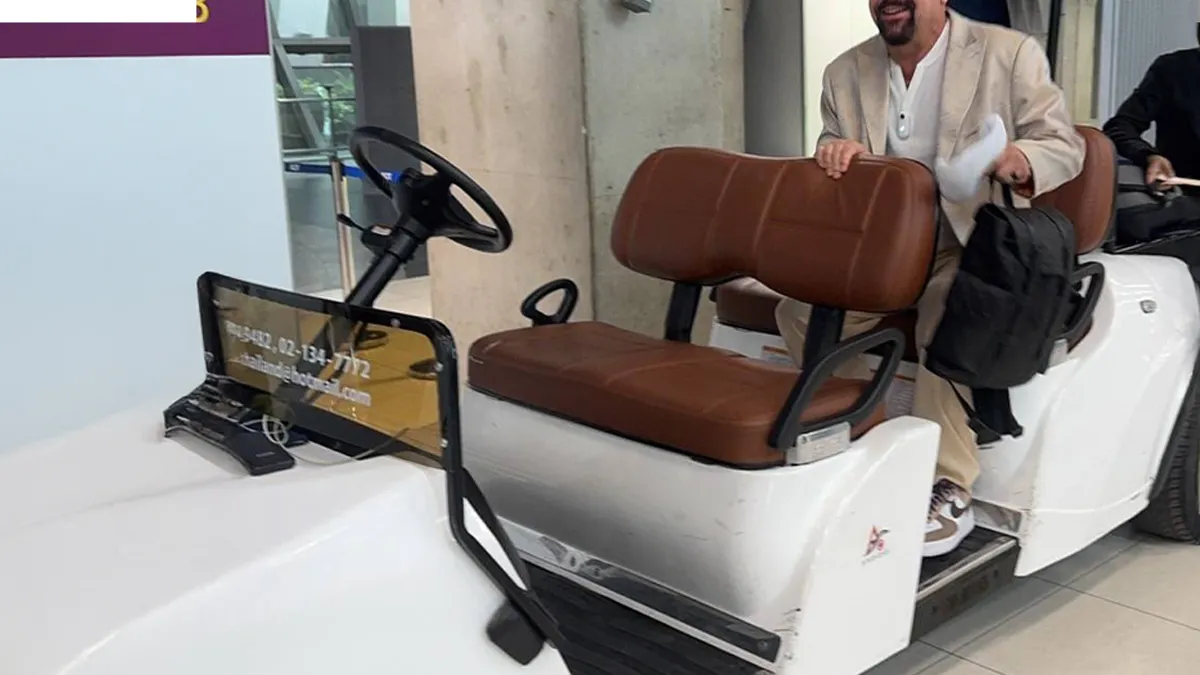 Buggy transfer inside Bangkok airport