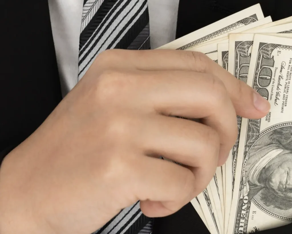 businessman and money