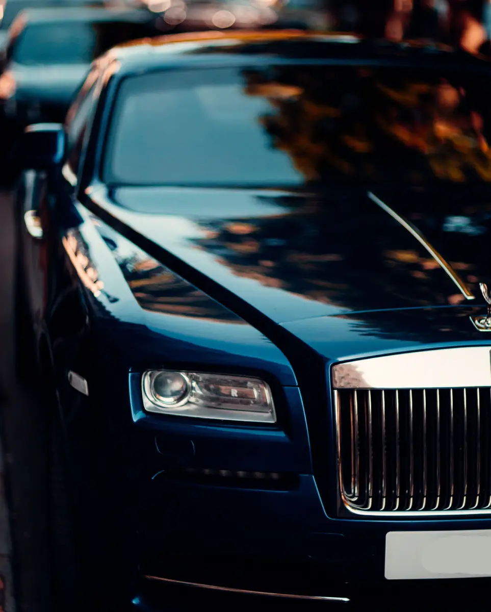 close shot of a royce rolls phantom