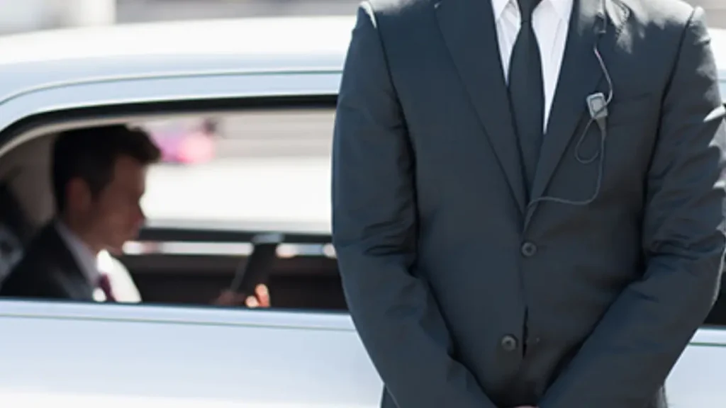 cpo on duty with businessman going to the airport