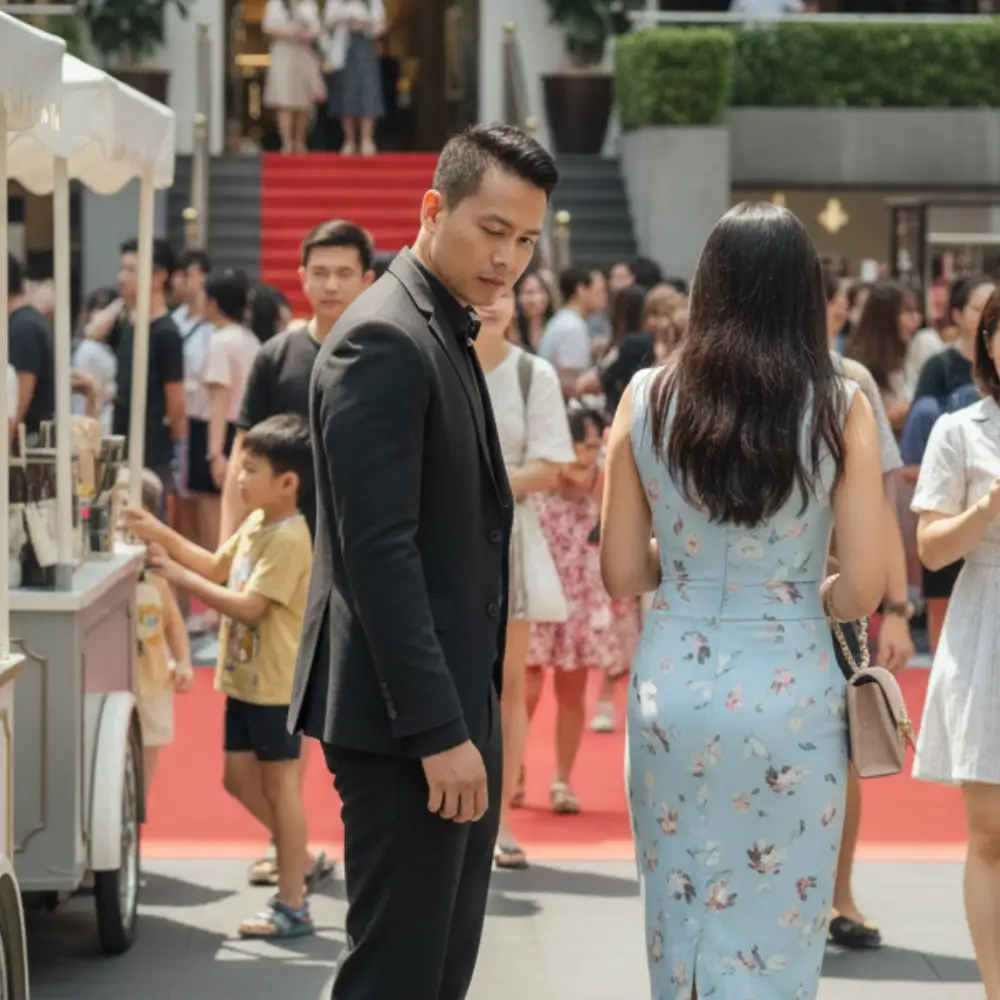 cpo with family protection during shopping in bangkok