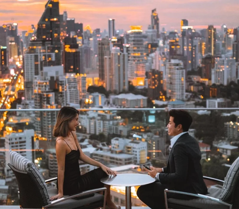 Octave rooftop lounge bar with a view over Bangkok