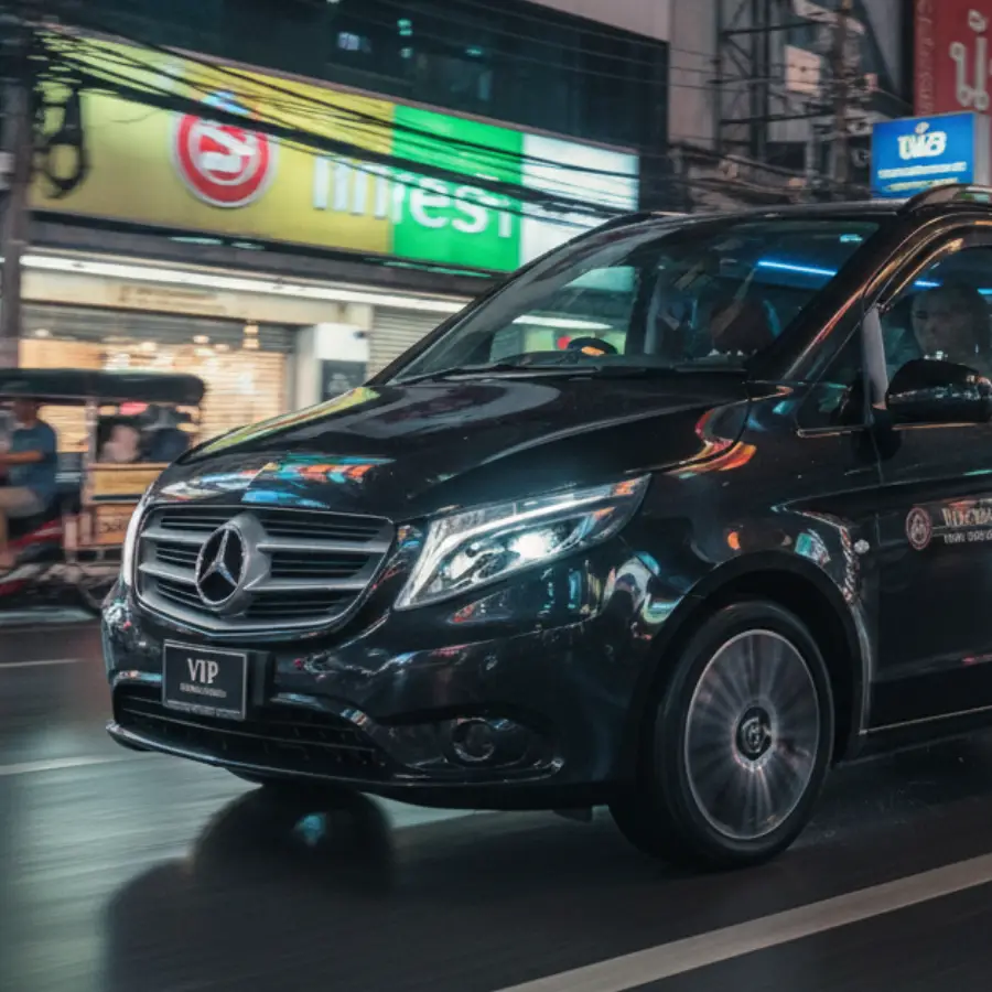 exclusive benz vito in bangkok with chauffeur