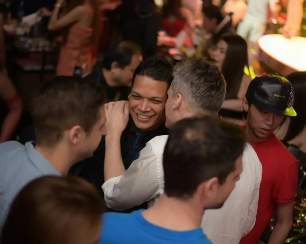 group of friend talking to express opinion which region to choose in thailand