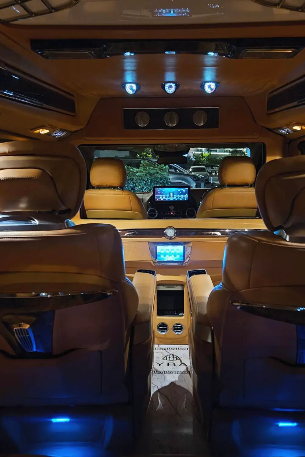 interior of a benz vito maybach