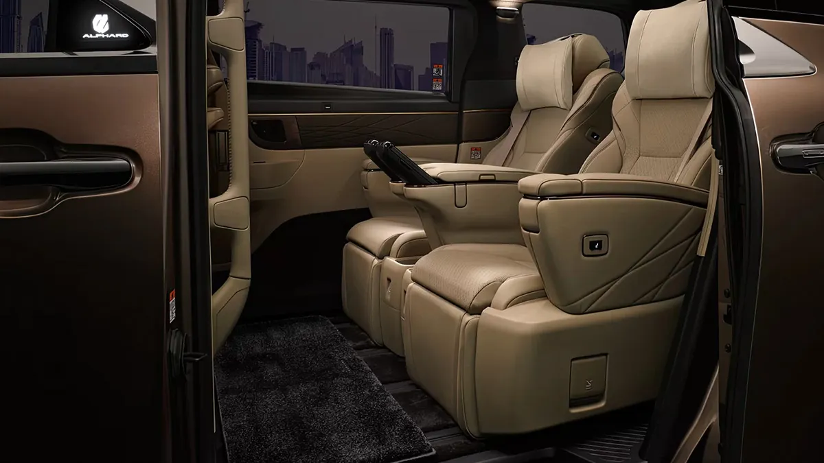 luxury van interior reclining vip seats toyota alphard bangkok chauffeur transport