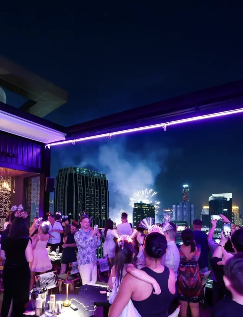 private party on a rooftop in bangkok thailand