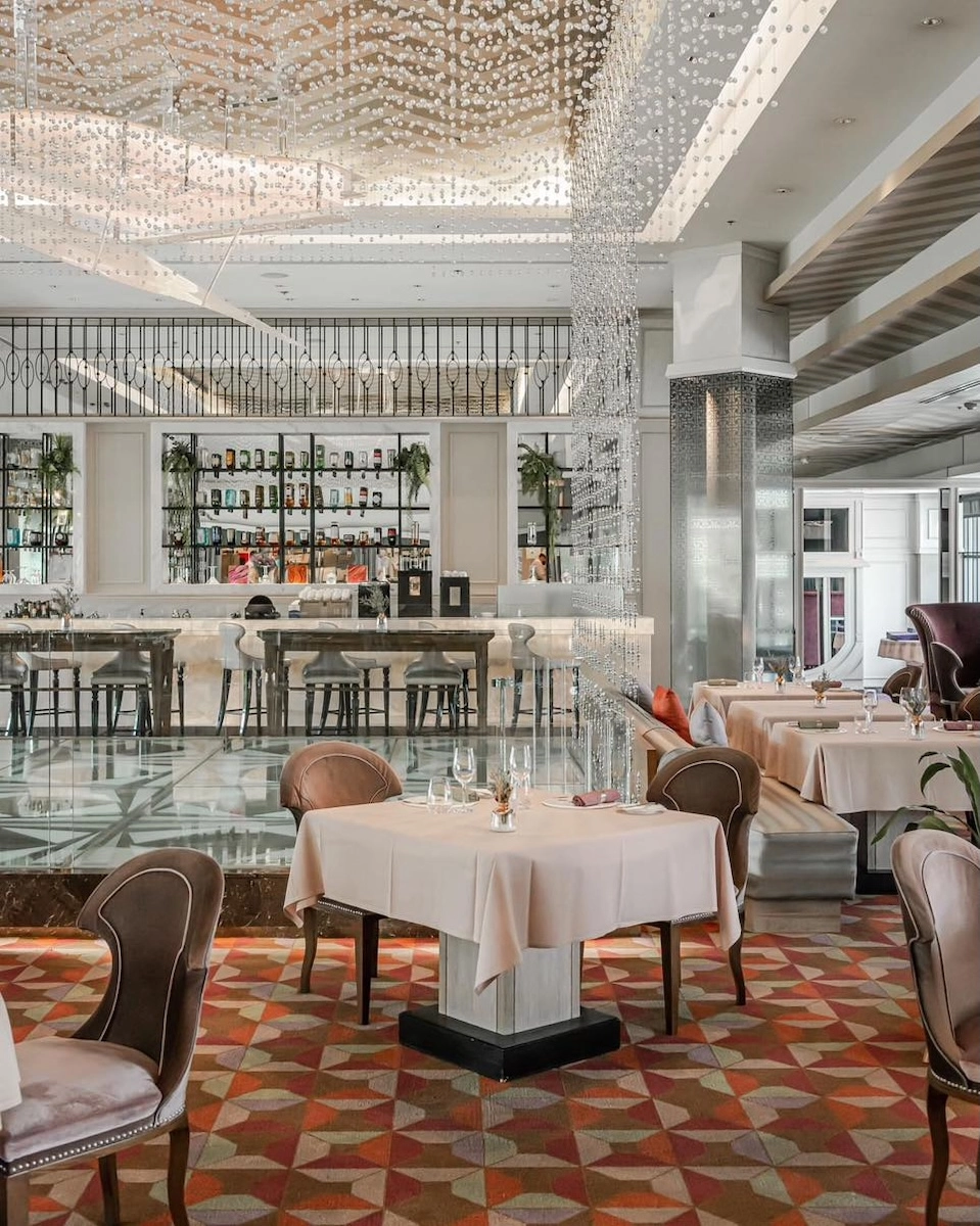 table for two at Jaime by Jean Michel Lorrain french restaurant in Bangkok Thailand