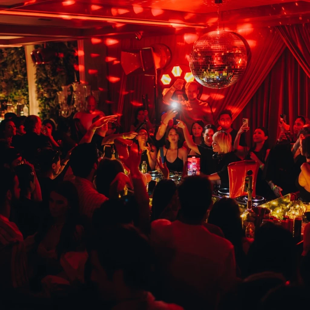 techno dj Nakadia playing at Baccarat nightclub in Sukhumvit Soi 24 in Bangkok Thailand