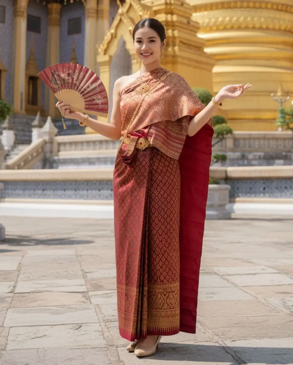 traditional guide at grand palace