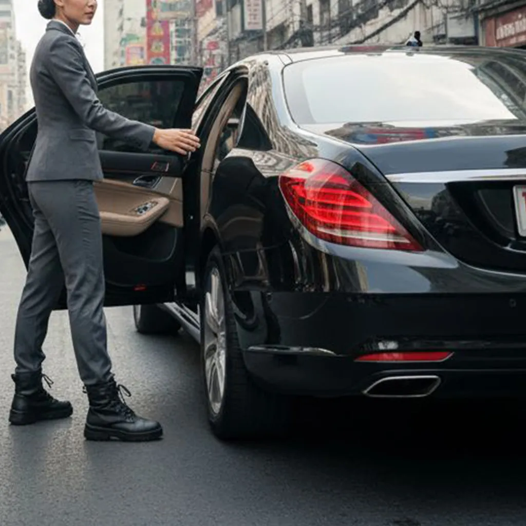 vip bodyguard coordinating secure transport in bangkok